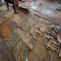 新北雙溪木地板拆除施工